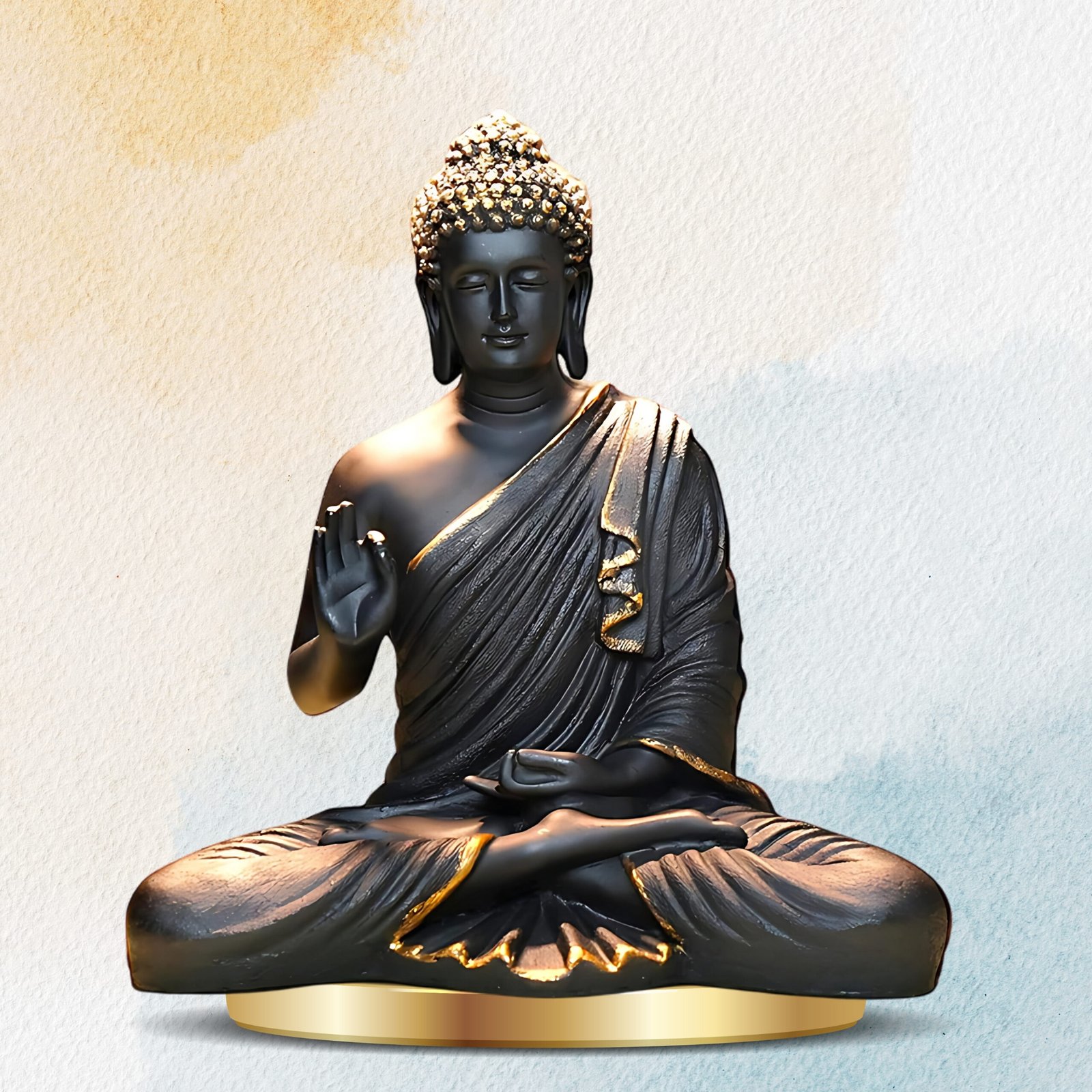 Black Meditating Buddha Showpiece - 15" Peaceful Decor best for Gifting || Best For Home Decor || Office Decor || Buddha Showepiece || Buddha Idol