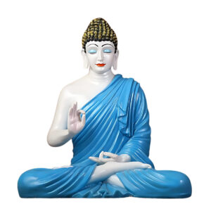 White-Blue Buddha Meditating Buddha Showpiece - 15" Peaceful Decor Best for Gifting || Best For Home Decor || Office Decor || Buddha Showepiece || Buddha Idol