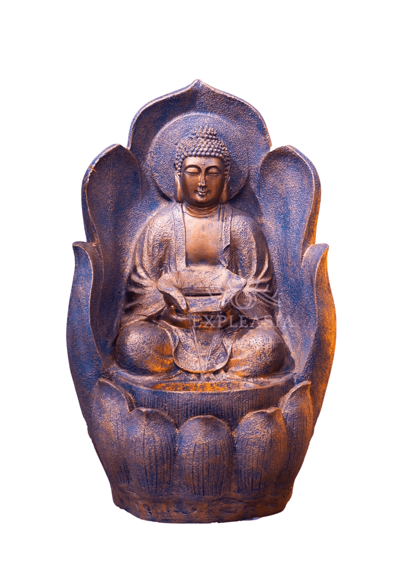 Antique bronze sitting Buddha statue in lotus pose for home decor, meditation, spiritual gift, and peaceful interior design