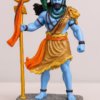 Handcrafted Lord Shiva idol with blue body, golden attire, holding Trishul – spiritual home decor statue