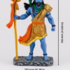 Handcrafted Lord Shiva idol with blue body, golden attire, holding Trishul – spiritual home decor statue